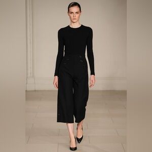 Temperley London Vintage black culottes pants runway designer UK8 US4 pristine